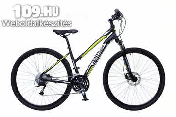 X400 női fekete/fehér-zöld 19 tárcsafékes cross kerékpár SRAM